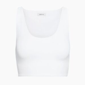 Aritzia White Contour Scoopneck Tank
